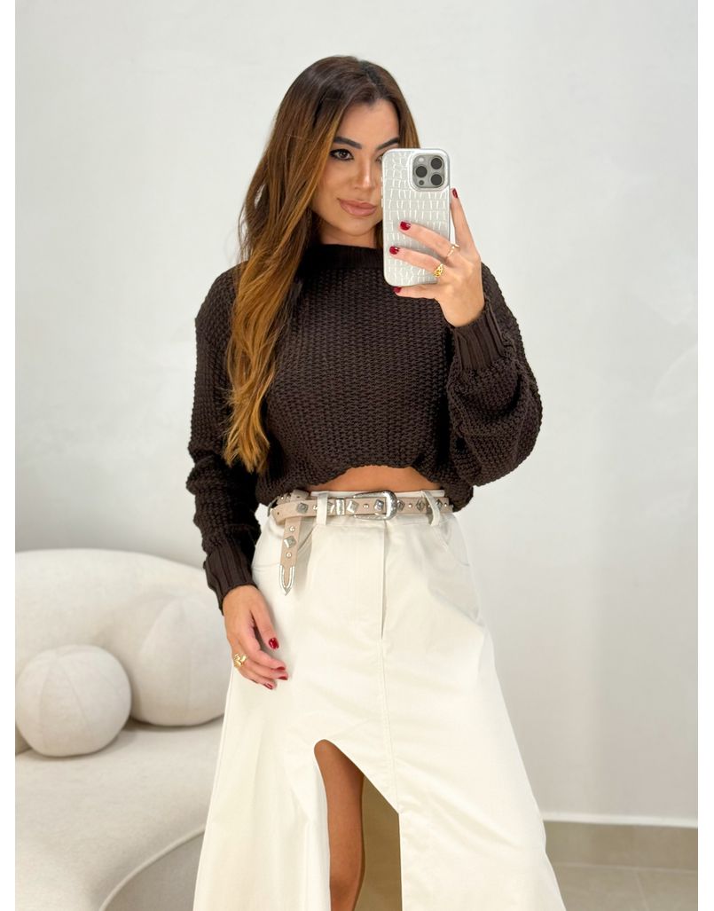 Blusa Tricot Espanha Café 