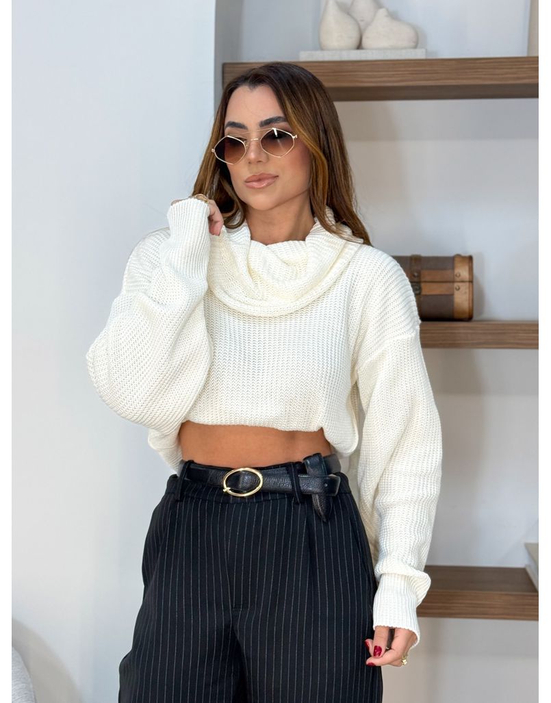 Blusa Tricot Gola Barcelona Off - Loja La Mina 