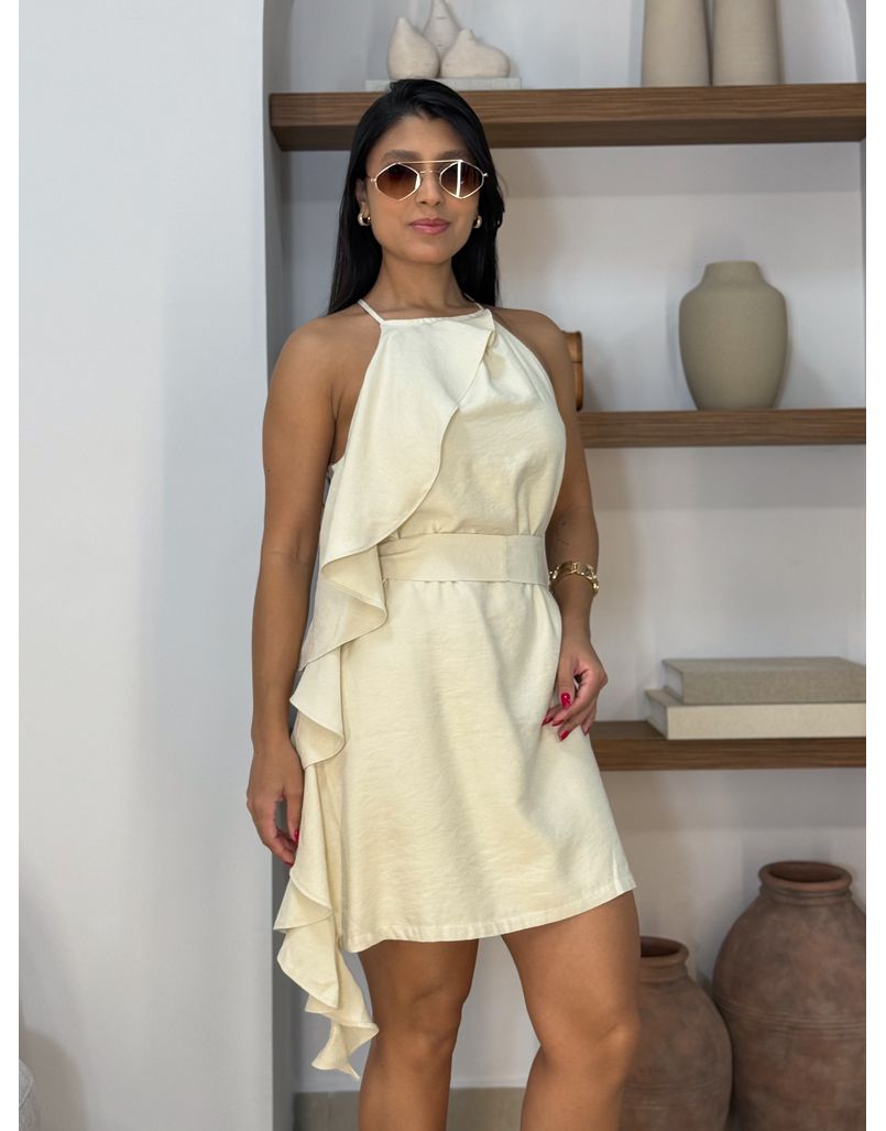 Vestido Babado Julia Areia 