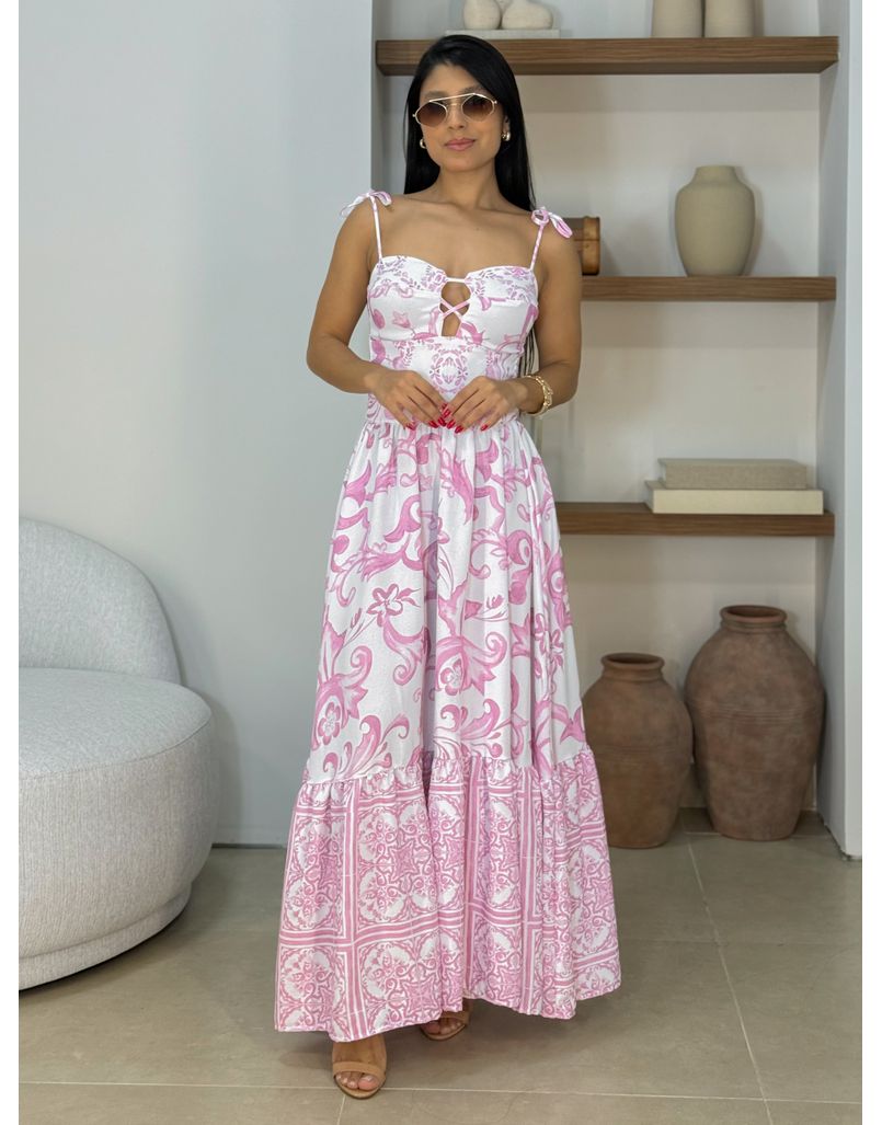 Vestido Thiara Rosa - Loja La Mina 