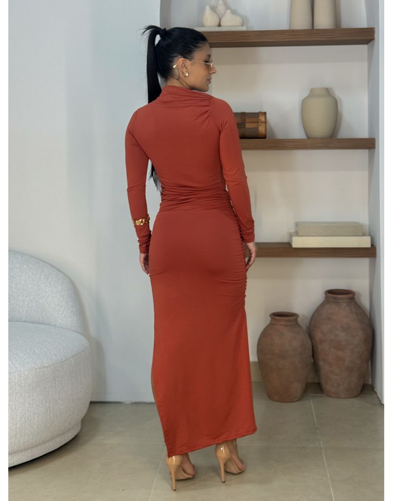 Vestido Suplex Manga Longa Telha 