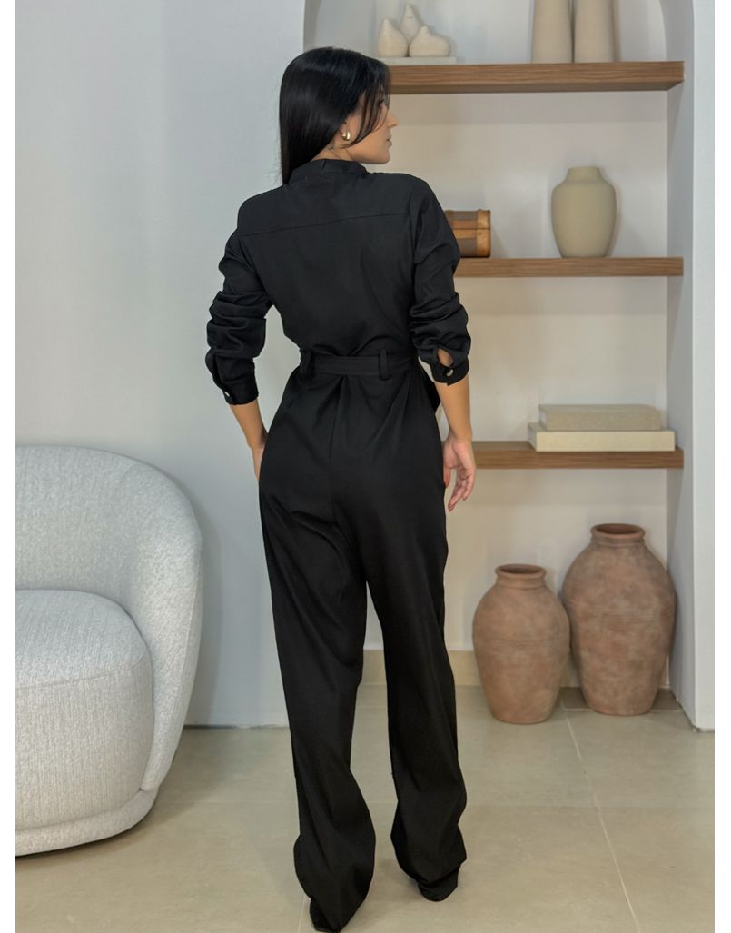 Macacão Manga Longa Aspen Preto