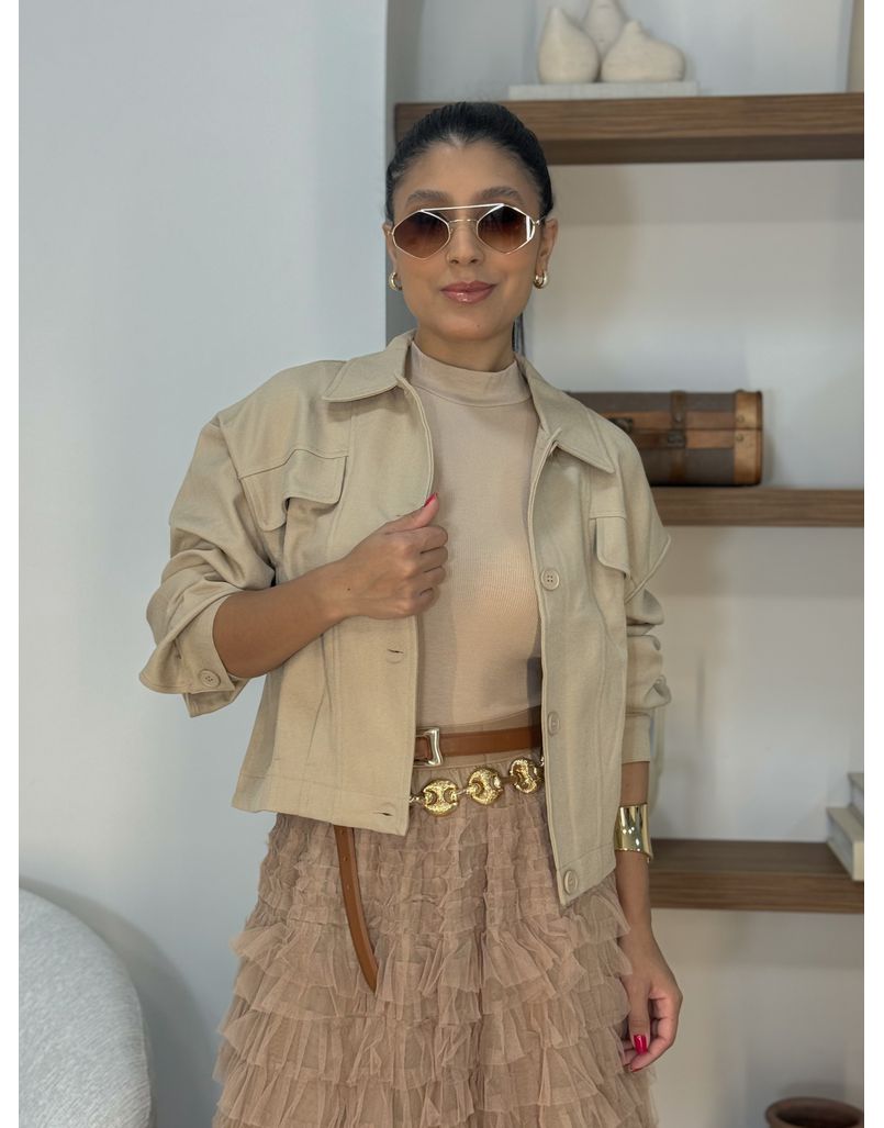 Jaqueta Bolso Anastacia Cappuccino - Loja La Mina 