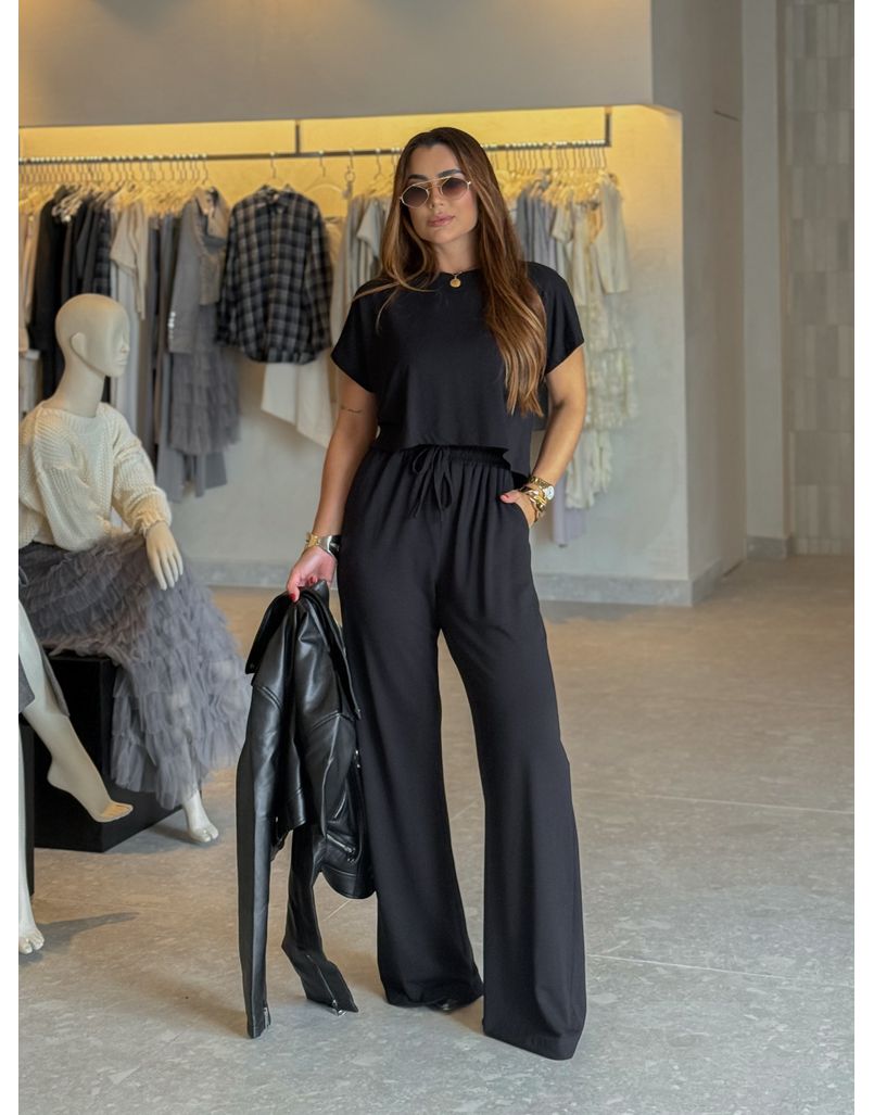 Conjunto Calça Renata Preto - Loja La Mina 
