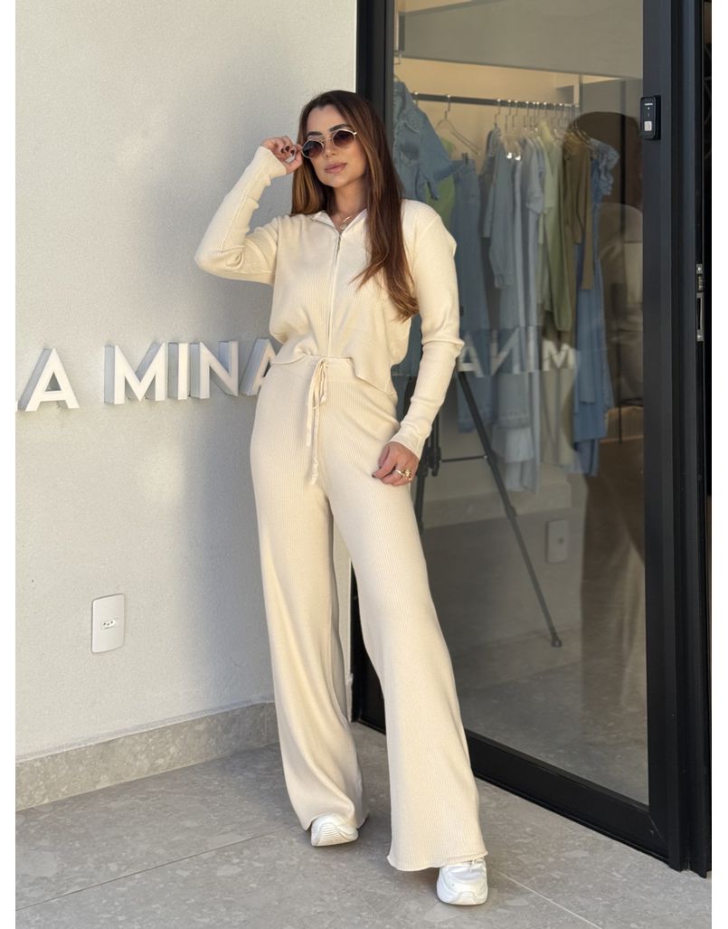 Conjunto Tricot Isabel Areia - Loja La Mina 