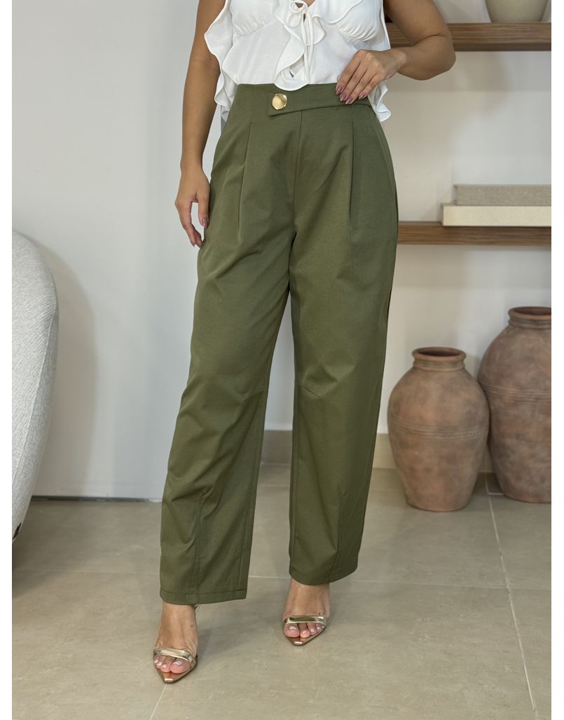 Calça Botão Filipinas Militar - Loja La Mina 