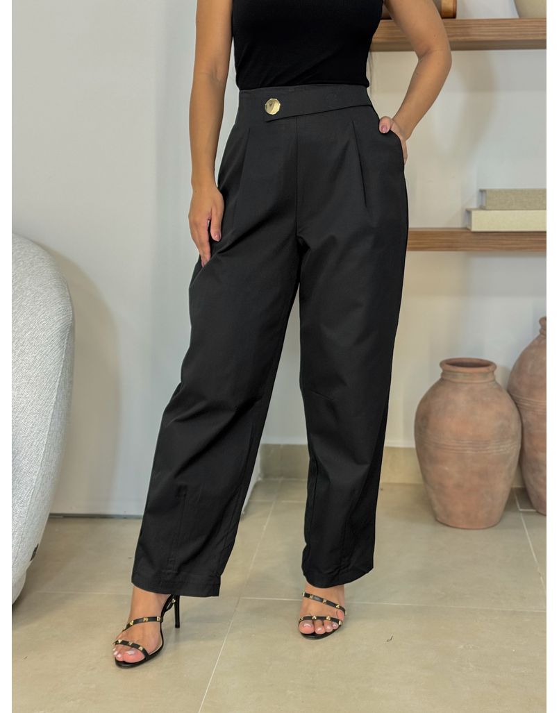 Calça Botão Filipinas Preto - Loja La Mina 