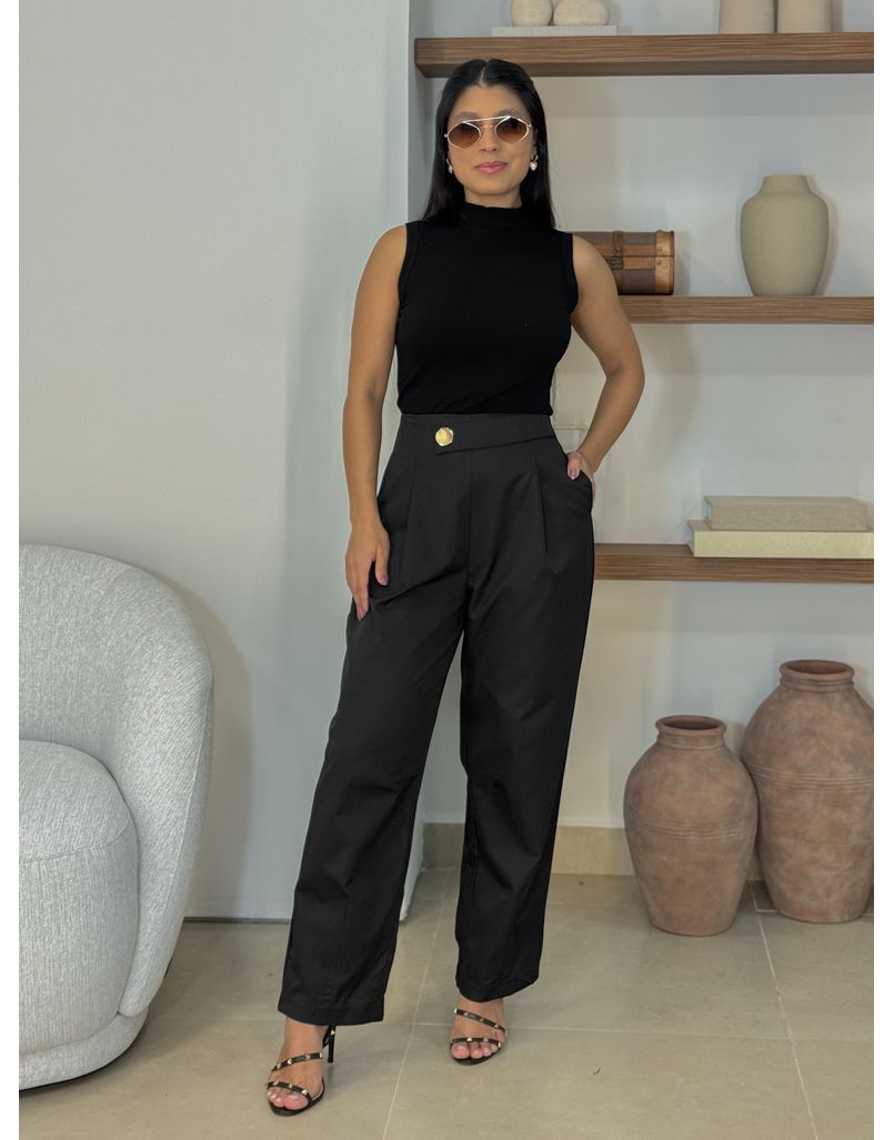 Calça Botão Filipinas Preto 