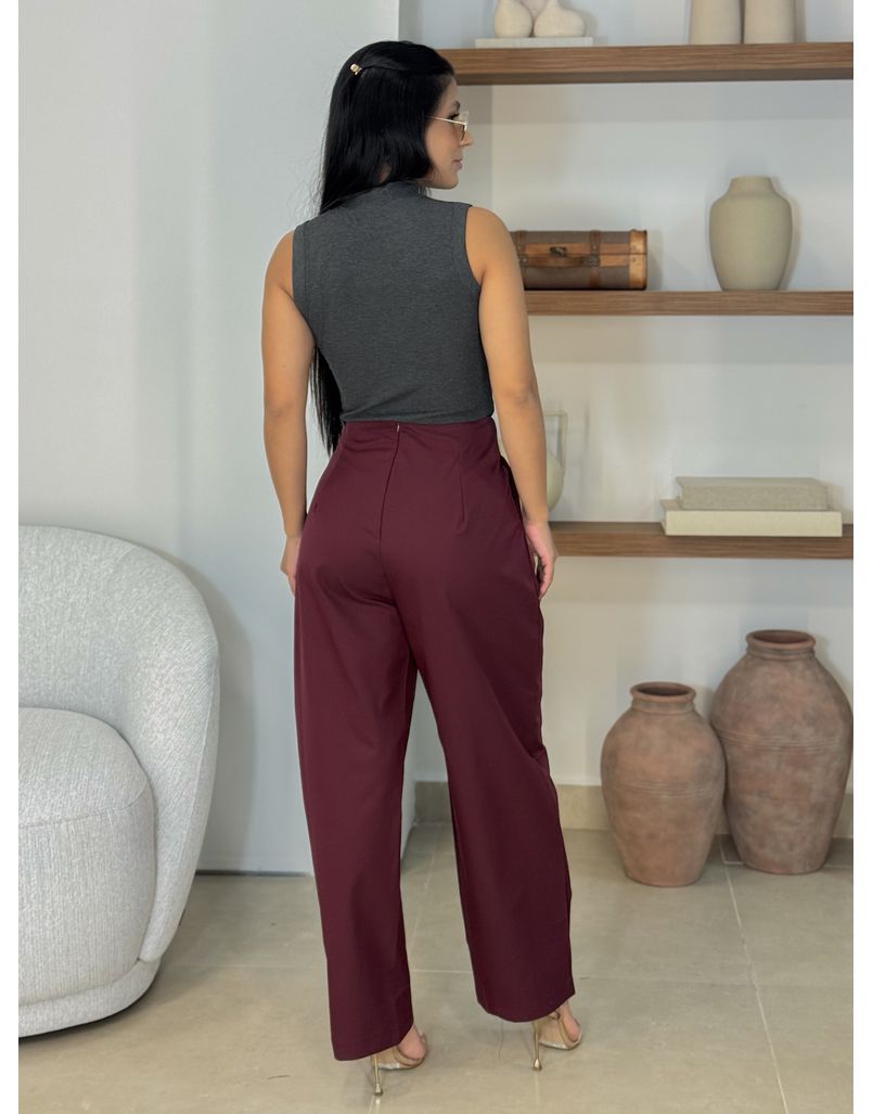 Calça Botão Filipinas Vinho 