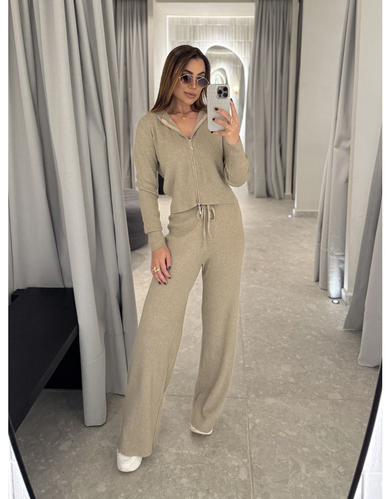 Conjunto Tricot Isabel Cappuccino - Loja La Mina 