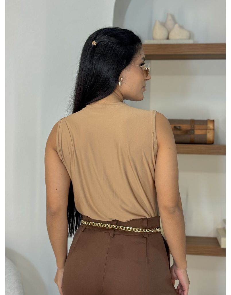 Blusa Gola Degage Cappuccino