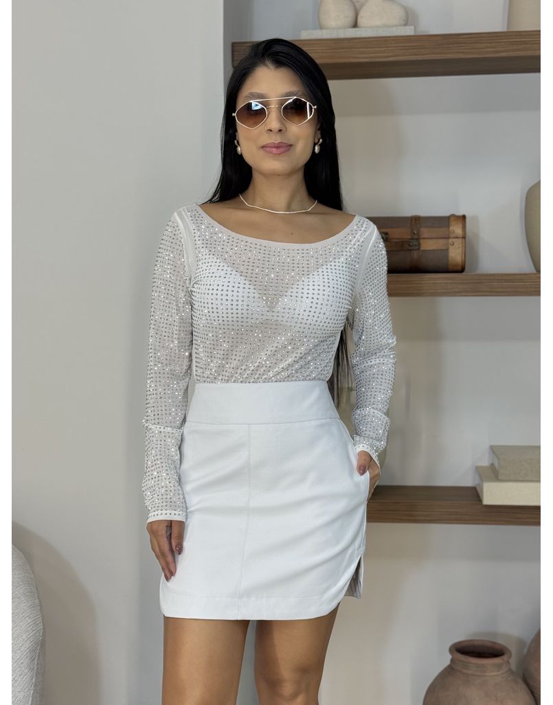 Body Strass Branco