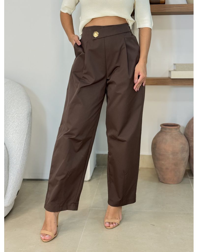 Calça Botão Filipinas Café - Loja La Mina 
