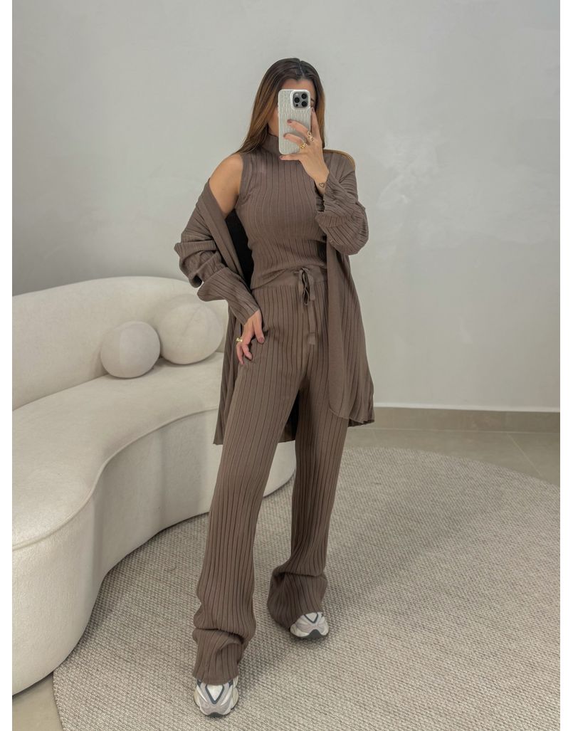Conjunto 3 peças Gisele Marrom