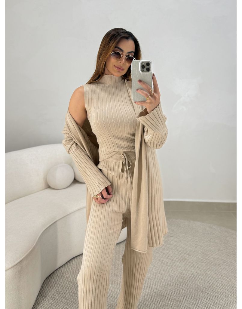 Conjunto 3 peças Gisele Cappuccino