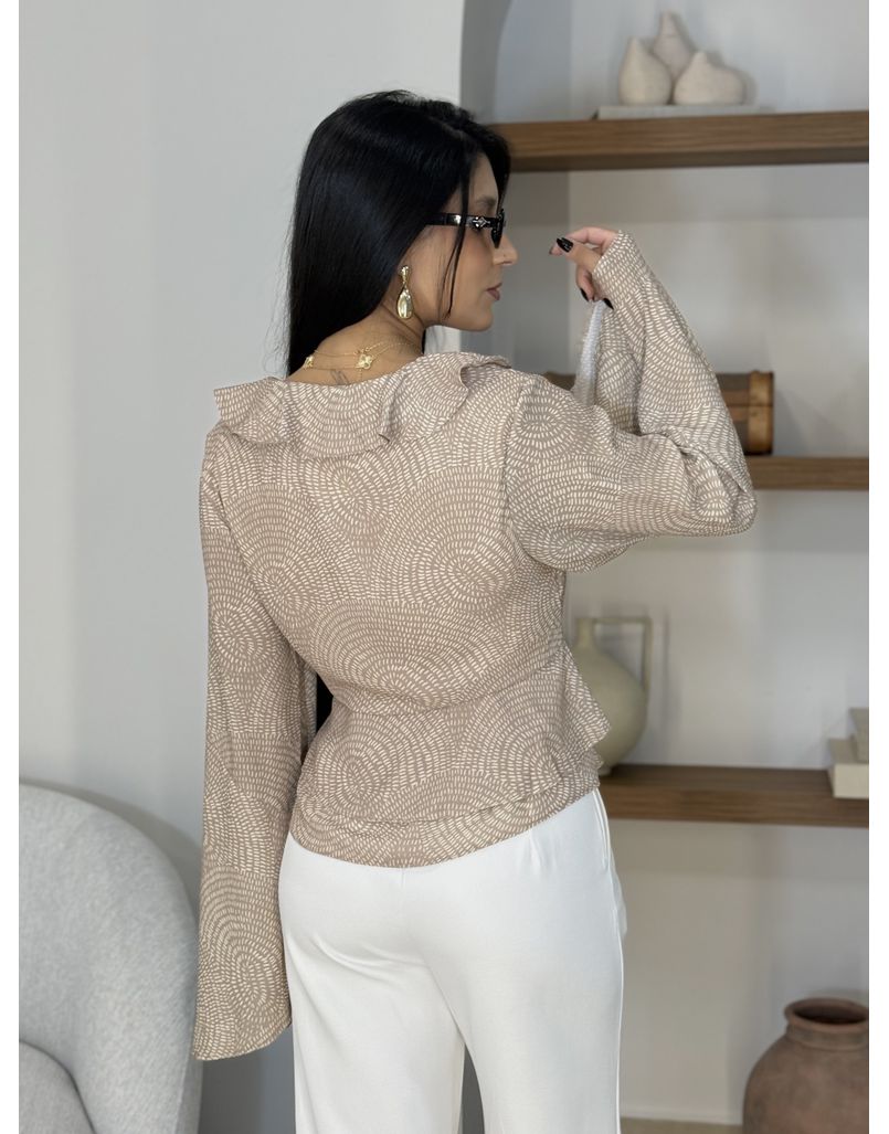 Blusa Estampada Adriele Areia