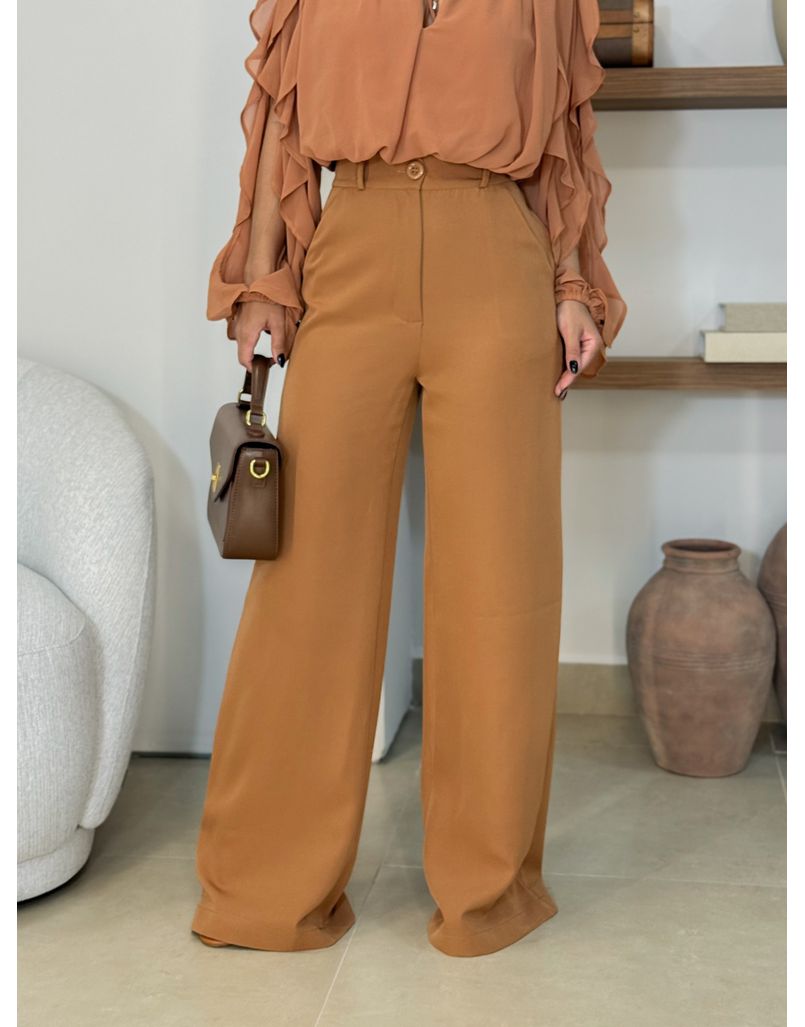 Calça Alfaiataria Maria Mocha Mousse - Loja La Mina 