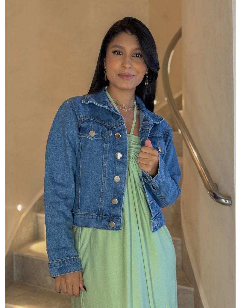 Jaqueta Jeans Escura Luma - Loja La Mina 