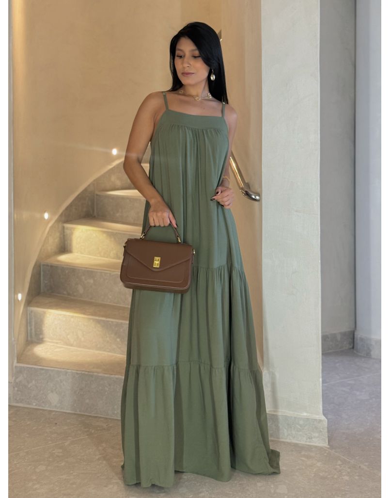 Vestido Longo Bali Militar - Loja La Mina 