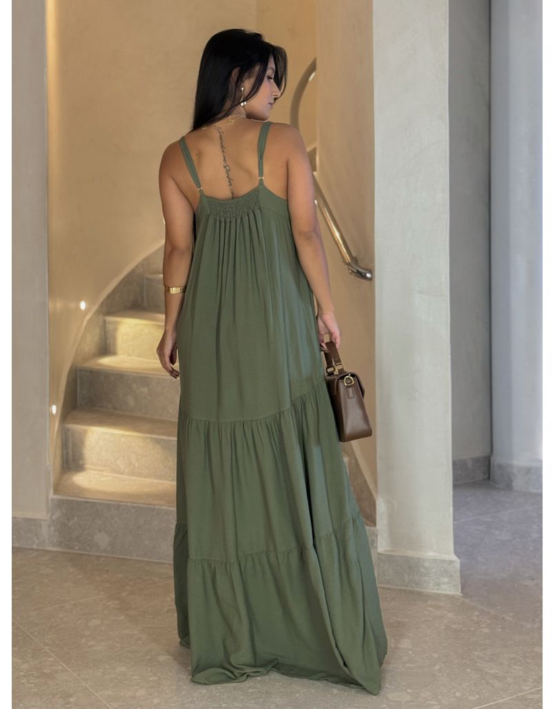 Vestido Longo Bali Militar