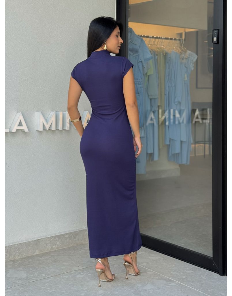 Vestido Canelado Holanda Marinho