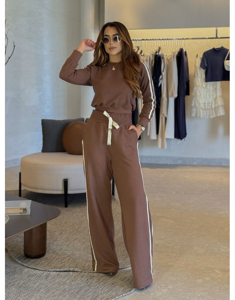 Conjunto Calça Nayane Café - Loja La Mina 