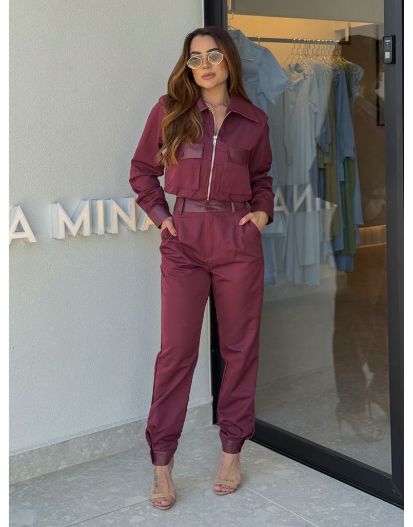 Conjunto Calça Veneza Cereja