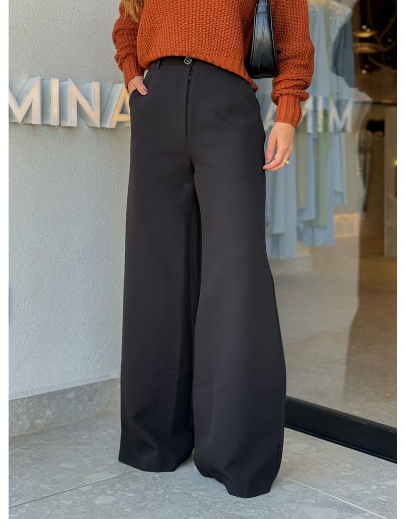 Calça Alfaiataria Maria Preta - Loja La Mina 