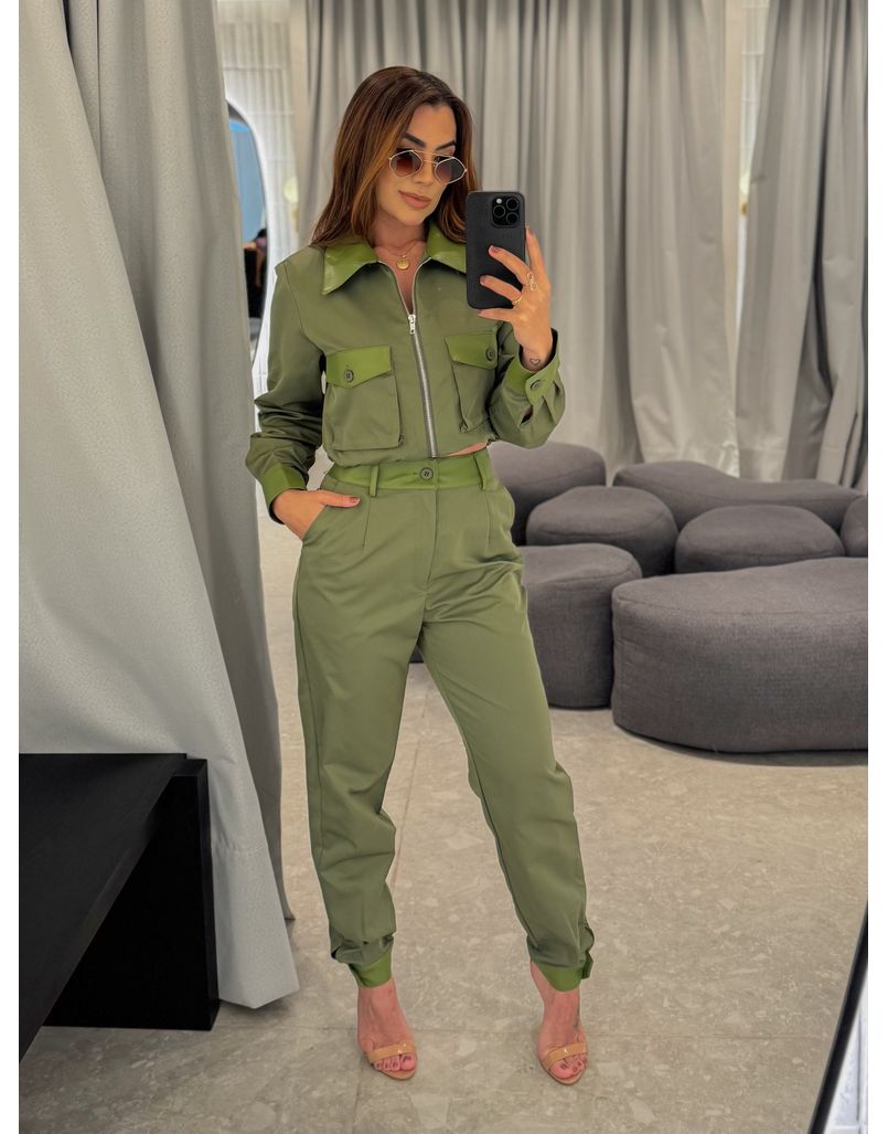 Conjunto Calça Veneza Militar - Loja La Mina 