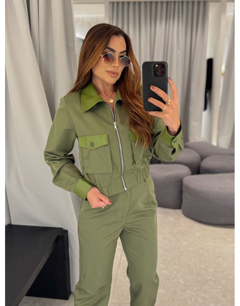 Conjunto Calça Veneza Militar