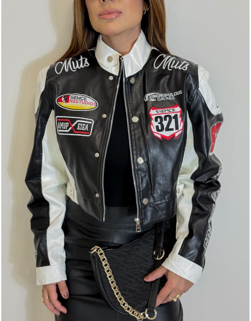 Jaqueta Racer Preta