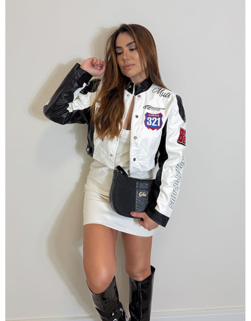 Jaqueta Racer Branca - Loja La Mina 