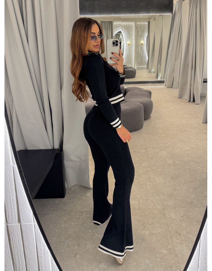 Conjunto Tricot Listra Inês Preto