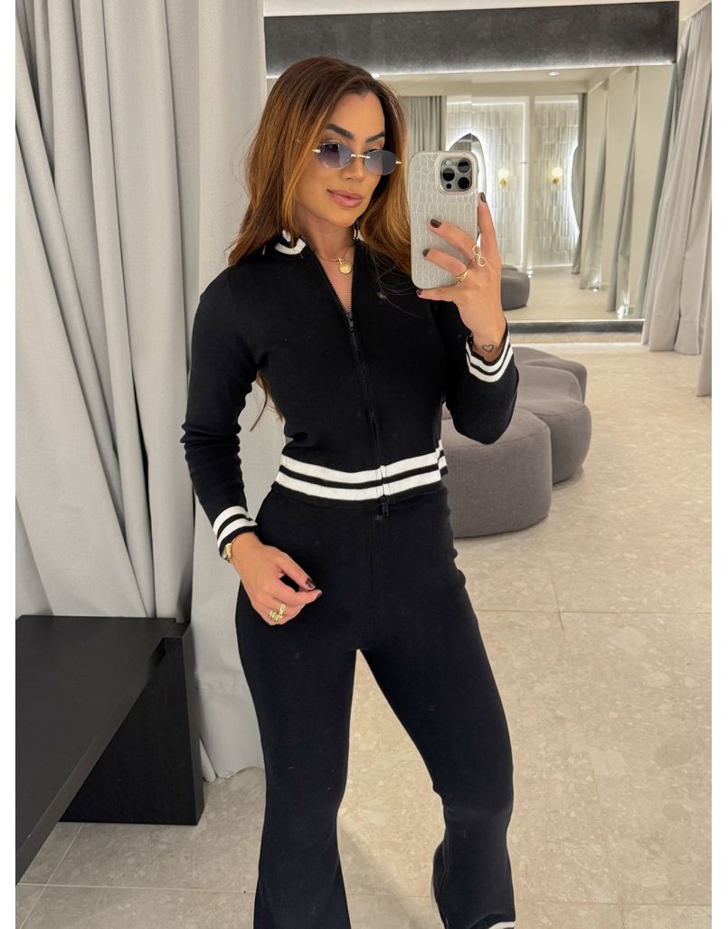 Conjunto Tricot Listra Inês Preto