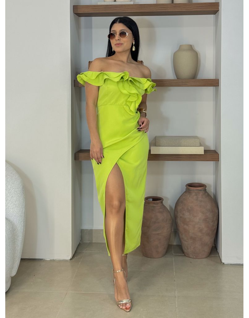 Vestido Babado Isadora Lima - Loja La Mina 