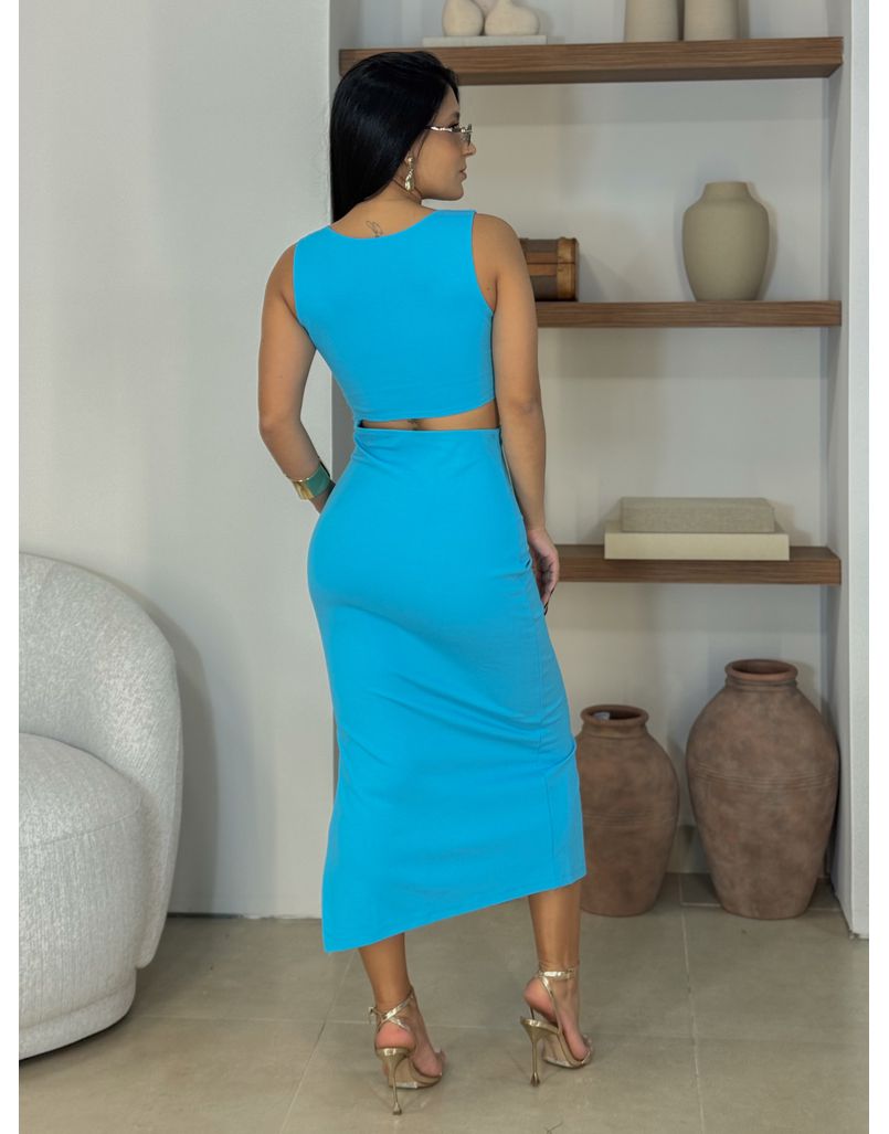 Vestido MidI Nó Felícia Azul