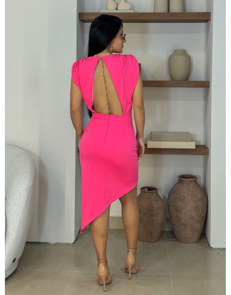 Vestido Assimétrico Agatha Pink