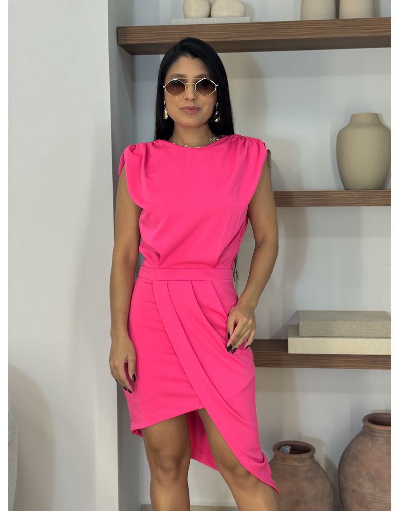 Vestido Assimétrico Agatha Pink