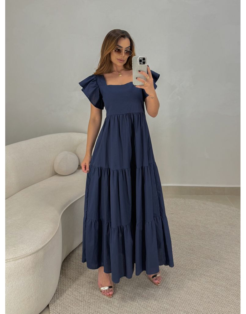 Vestido Tricoline Lucy Marinho