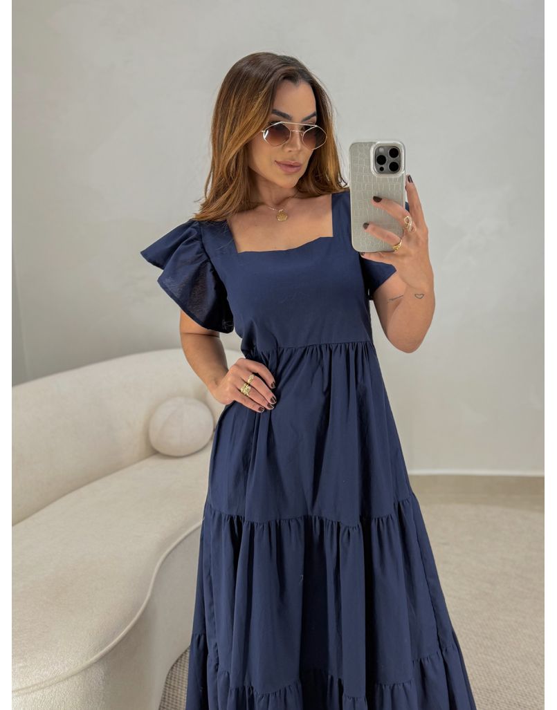 Vestido Tricoline Lucy Marinho