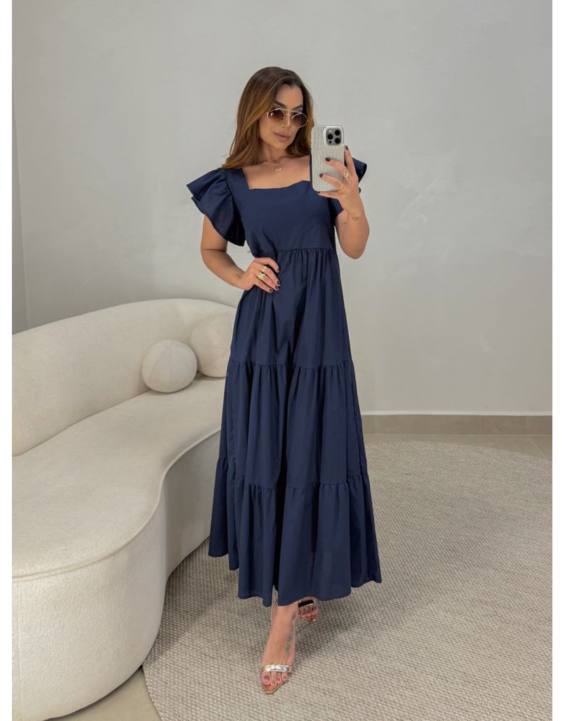 Vestido Tricoline Lucy Marinho