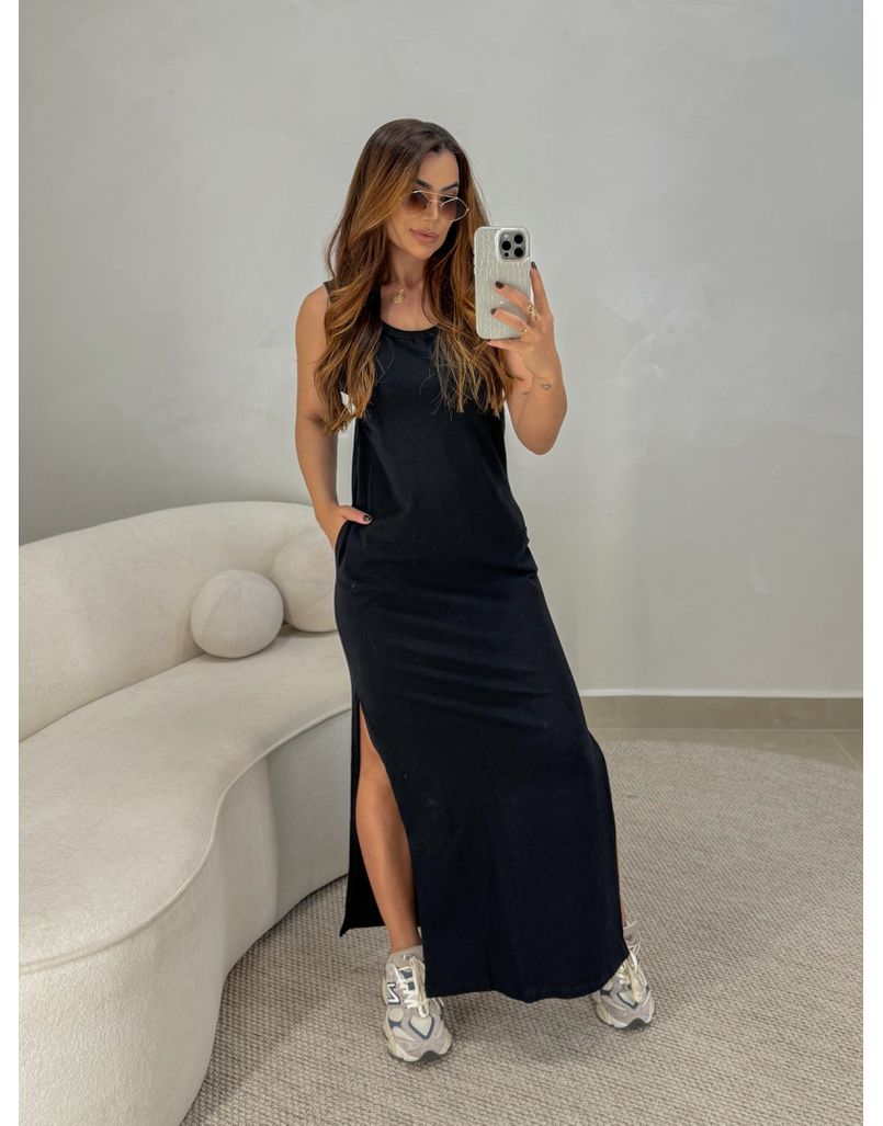 Vestido Regata Madrid Preto
