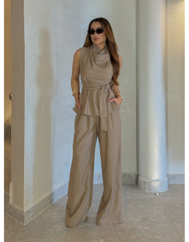 Conjunto Calça Bruxelas Cáqui