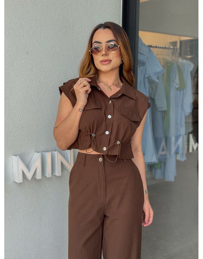 Conjunto Calça Natalia Café