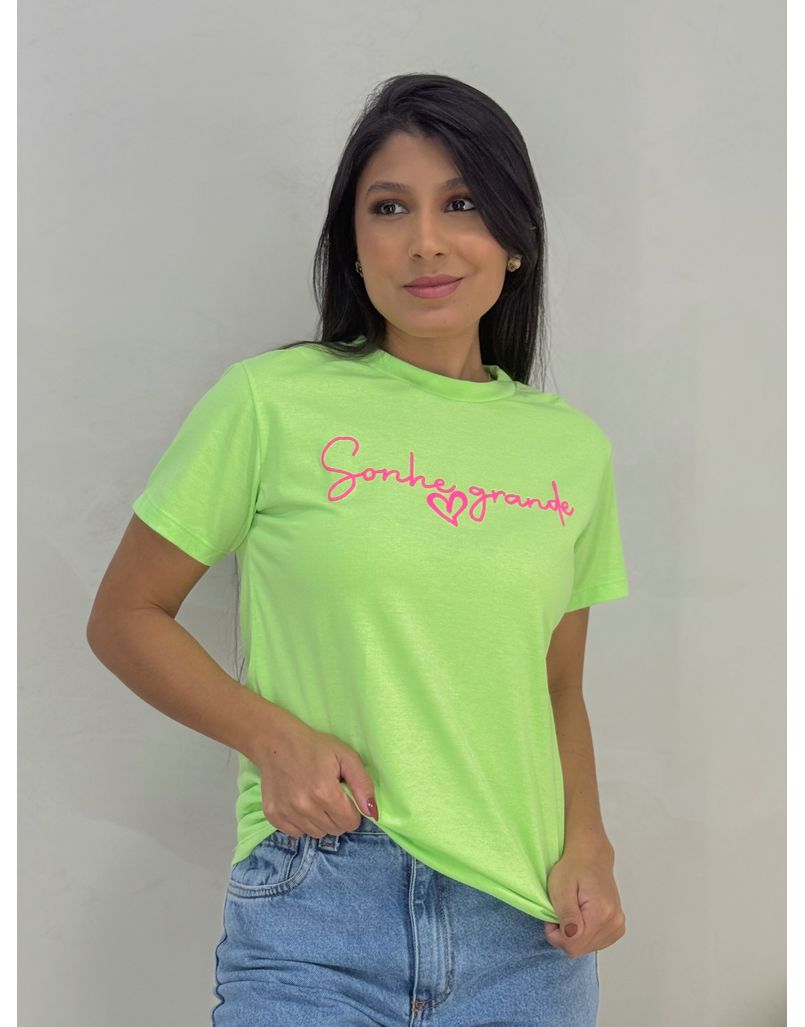 Camiseta Sonhe Grande Lima - Loja La Mina 