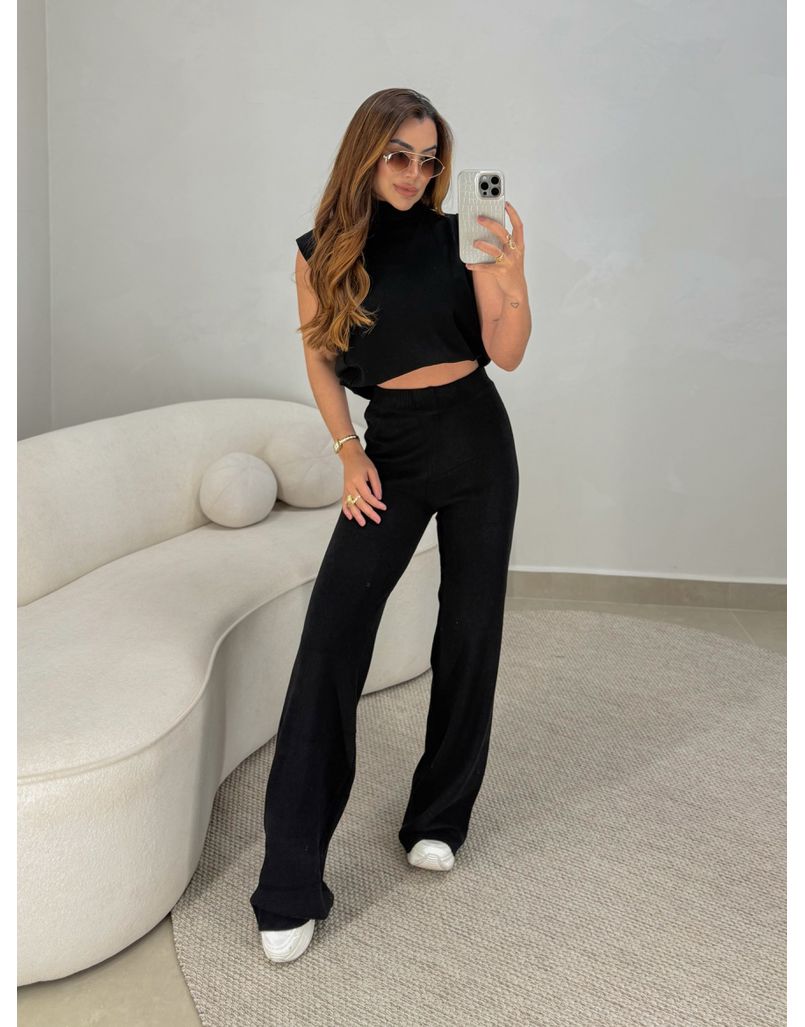 Conjunto Tricot Jamile Preto - Loja La Mina 