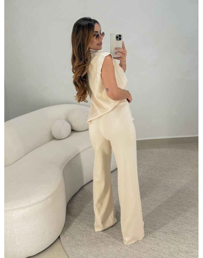 Conjunto Tricot Jamile Areia 
