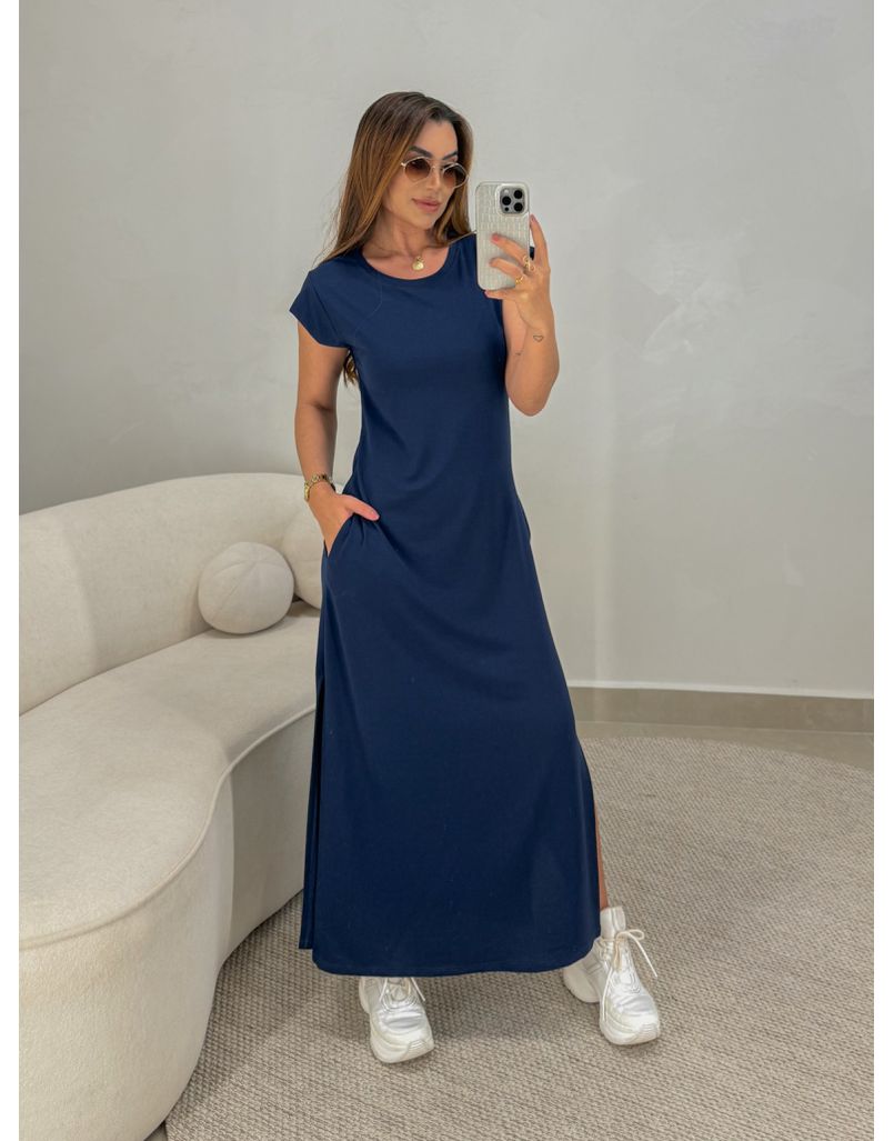 Vestido Muriel Marinho - Loja La Mina 