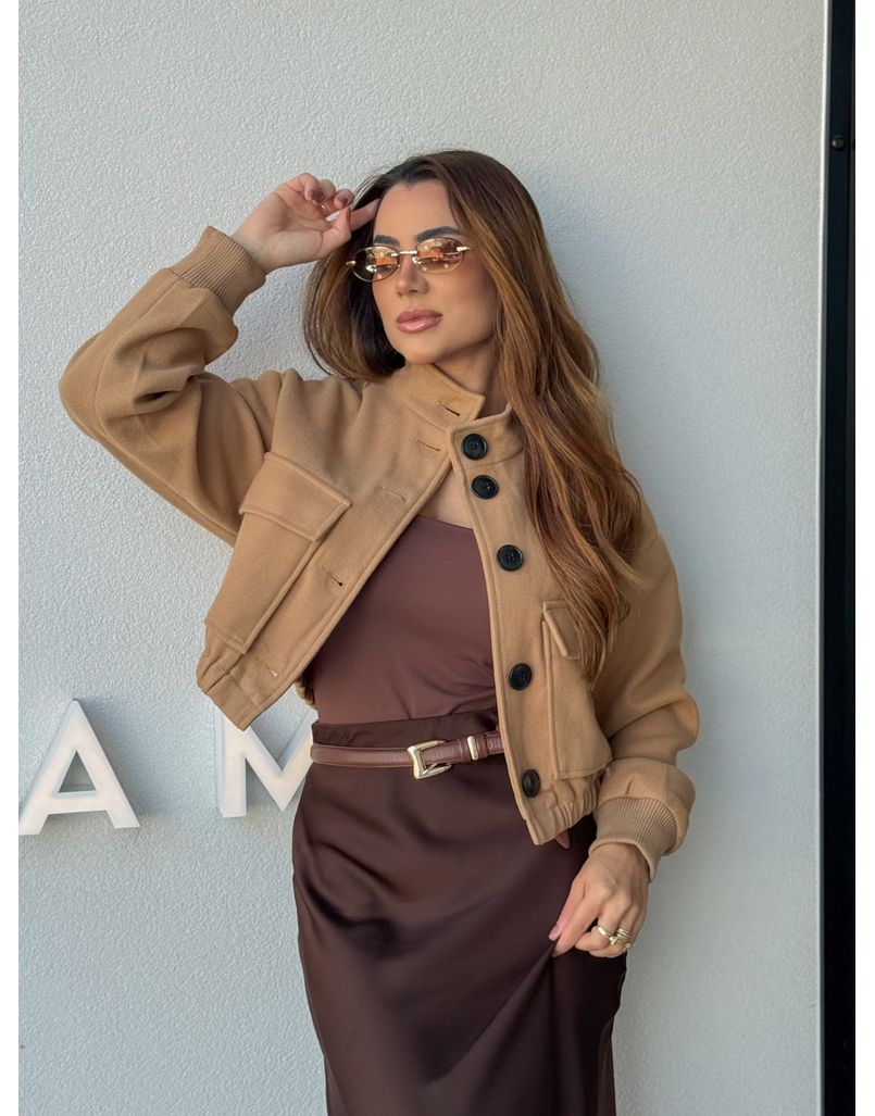 Casaco Zarah Mocha Mousse - Loja La Mina 