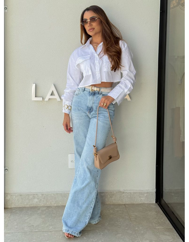Camisa Cropped Pamela Branca